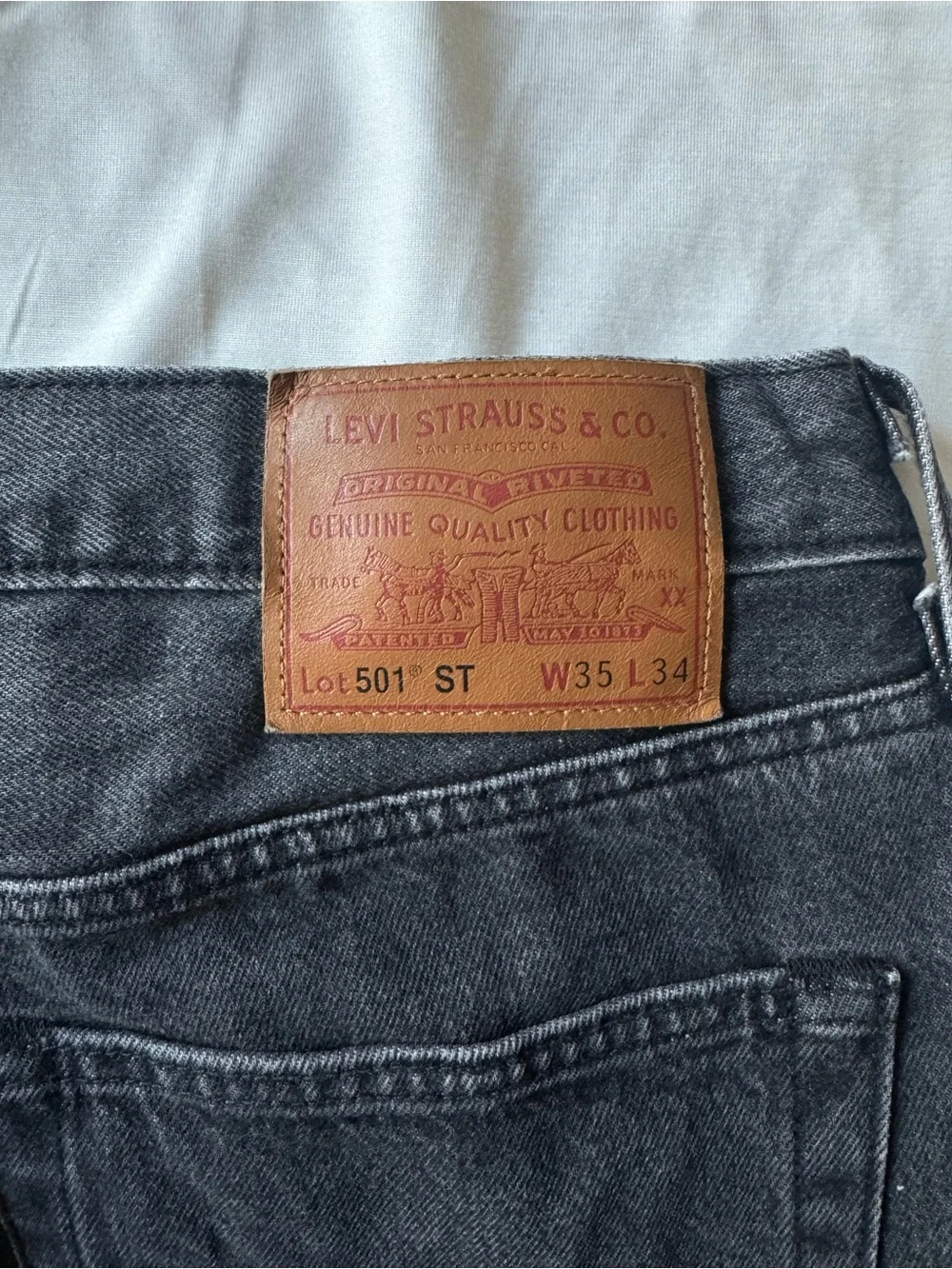 Levi's Black Selvedge Tapered Jeans